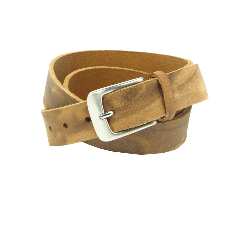 Ledergürtel 3 cm breit natur Büffelleder