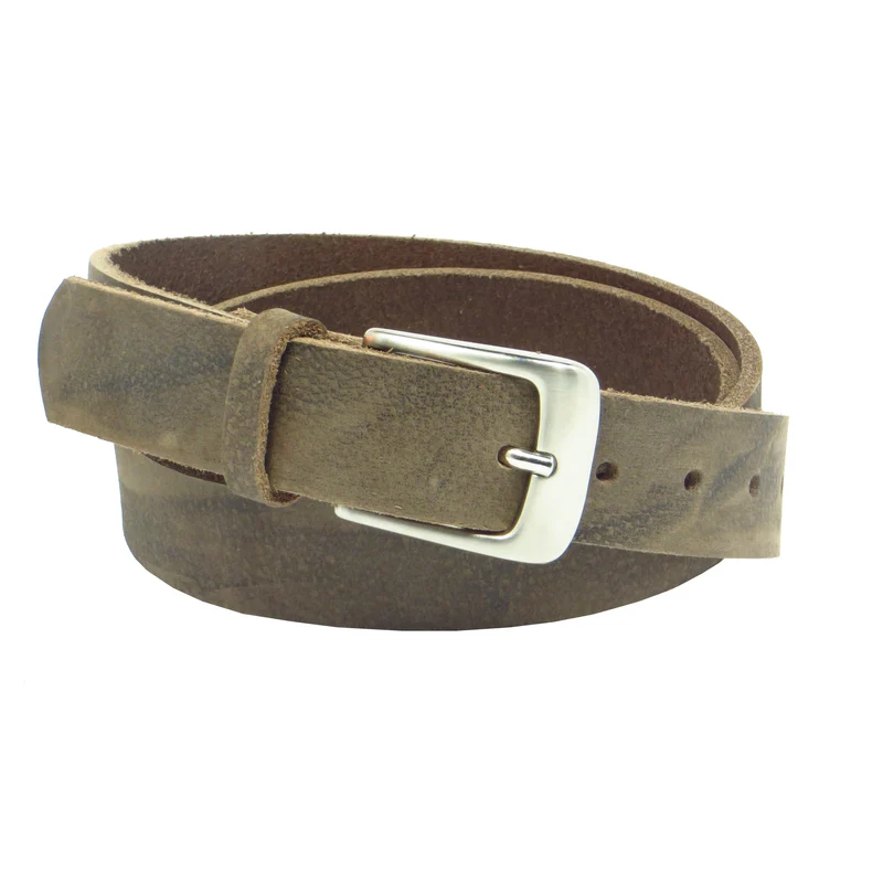 Ledergürtel 3 cm breit dunkelbraun Büffelleder