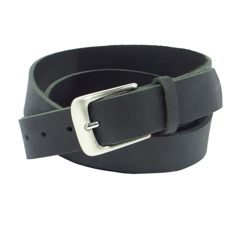 Ledergürtel 3 cm breit schwarz Büffelleder