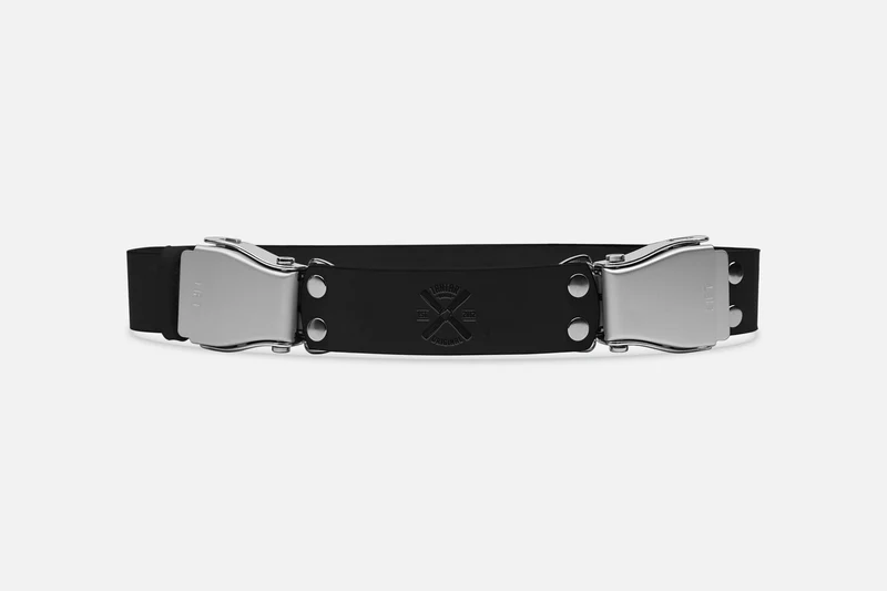 2-SCHNALLENGÜRTEL BIG BLACK/SILBER