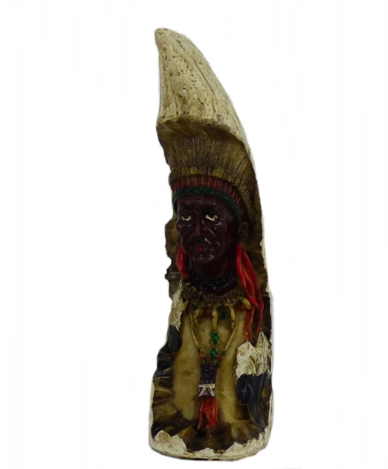 Indianer Figur Kanu Einbaum Westerndekoration Western 4 Variationen ca. 17cm