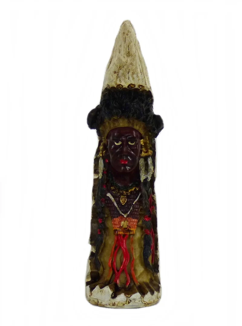 Indianer Figur Kanu Einbaum Westerndekoration Western 4 Variationen ca. 23cm
