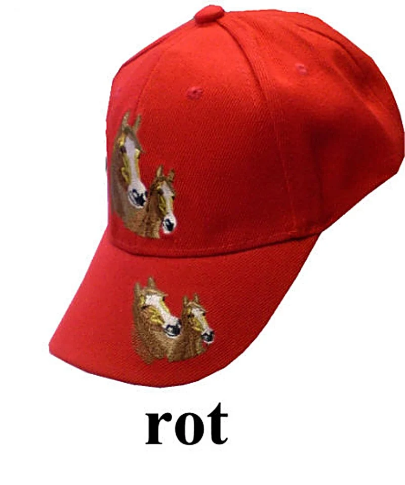 Kinder Cap, Basecap, Mütze mit Schild und bestickt mit Pferd - Pferde