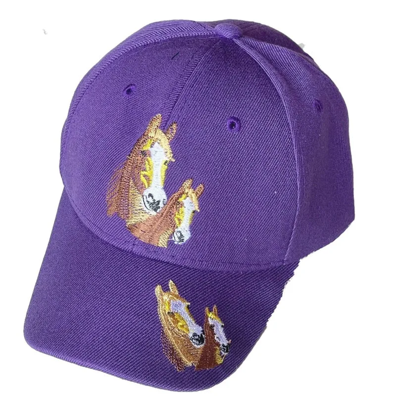 Kinder Cap, Basecap, Mütze mit Schild und bestickt mit Pferd - Pferde