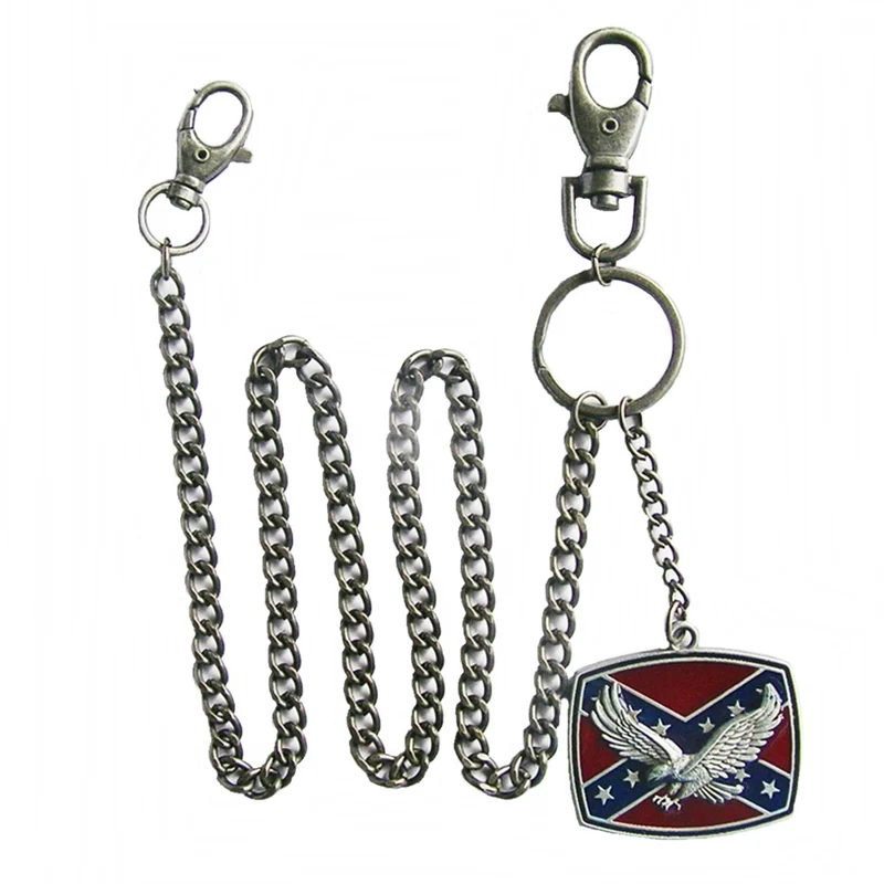 Kette für Geldbörse Gürtel Security Chain for Wallets Flagge Südstaaten Adler