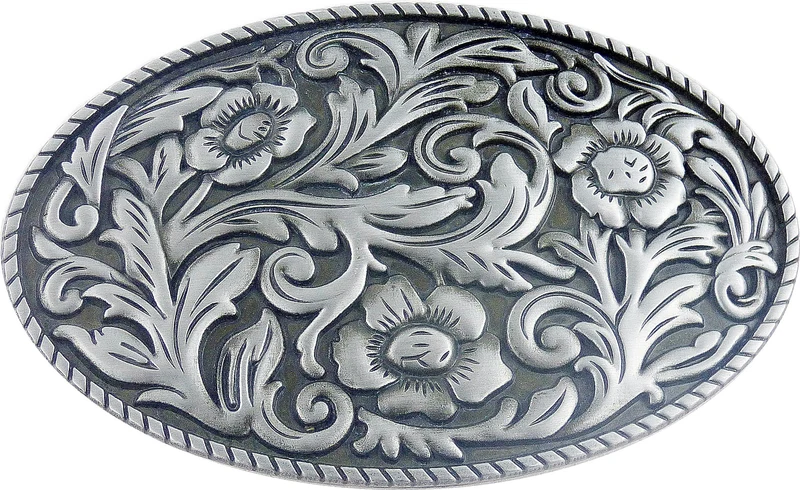 Gürtelschnalle Buckle Gürtelschliesse Westernblumenornament Country Line Dance 2