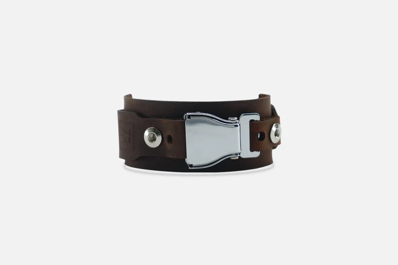 ARMBAND VINTAGE BROWN/SILBER