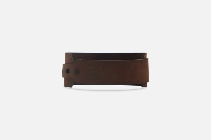 ARMBAND NUBUK BROWN/SILBER