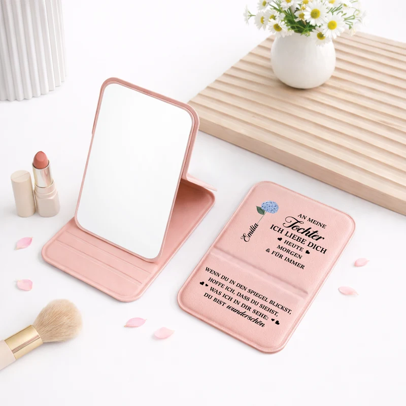 An Meine Tochter Ich Liebe Dich Heute Morgen & Für Immer - Personalisierte Geschenke Für Frauen | Taschenspiegel