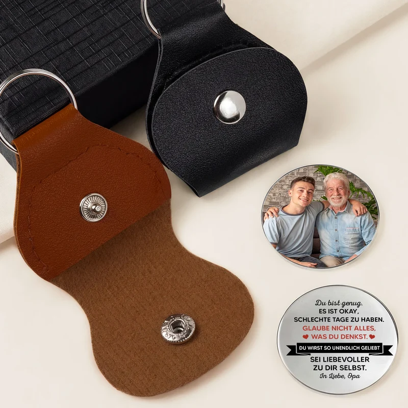 Du Wirst So Unendlich Geliebt - Personalisiertes Geschenk | Pocket Hug Schlüsselanhänger Sohn Enkel Tochter Enkelin