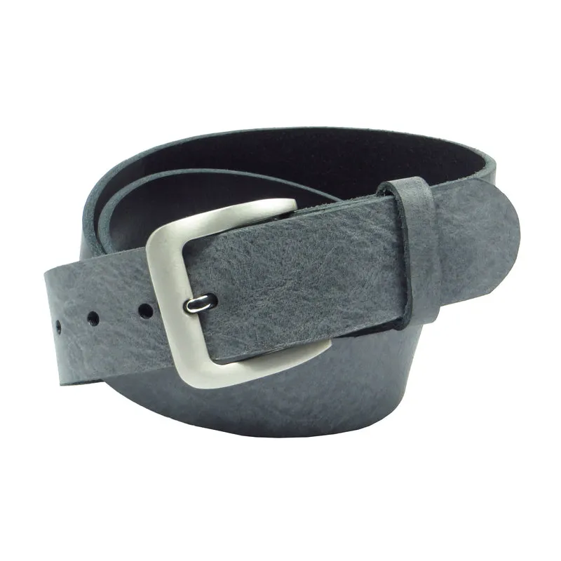 Ledergürtel 4 cm breit dunkelgrau Rindsleder