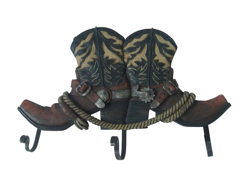 3er dreier Kleiderhaken Garderobe Wandhaken Stiefel Line Dance Cowboy Western