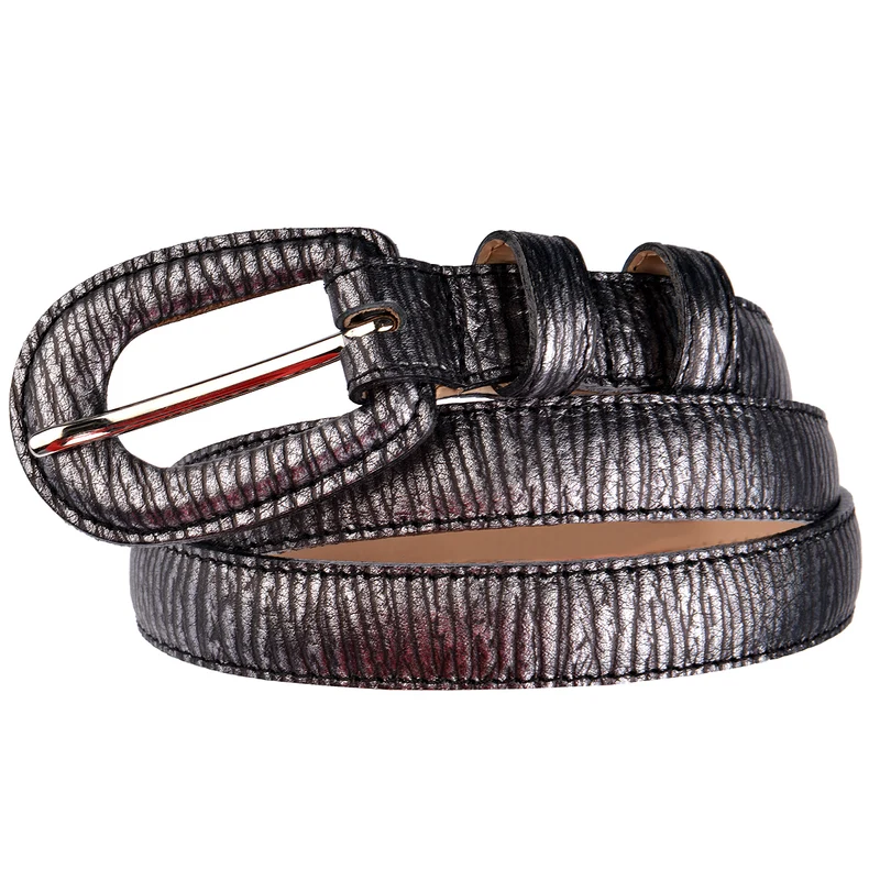 abro Gürtel in Schwarz Metallic 1,5 cm