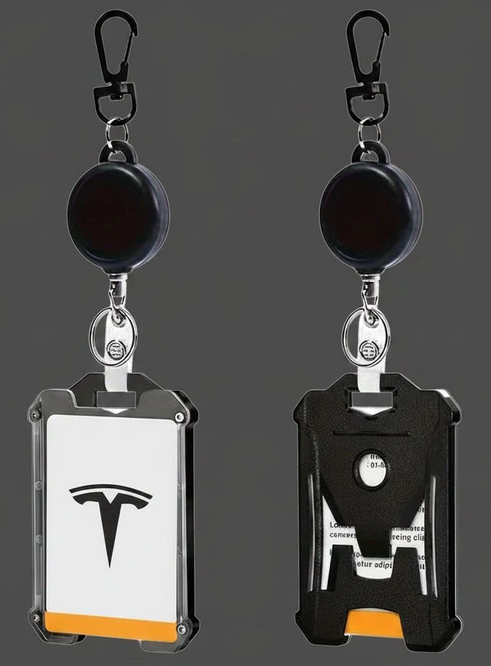 Taktischer vertikaler Ausweishalter mit Rolle – ideal für Ihren Tesla RFID-Schlüssel