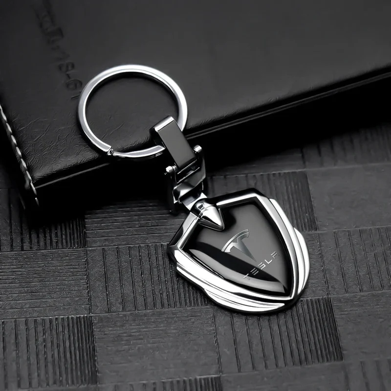 3D-Metall-Schlüsselanhänger mit Tesla-Logo – Geschenkserie