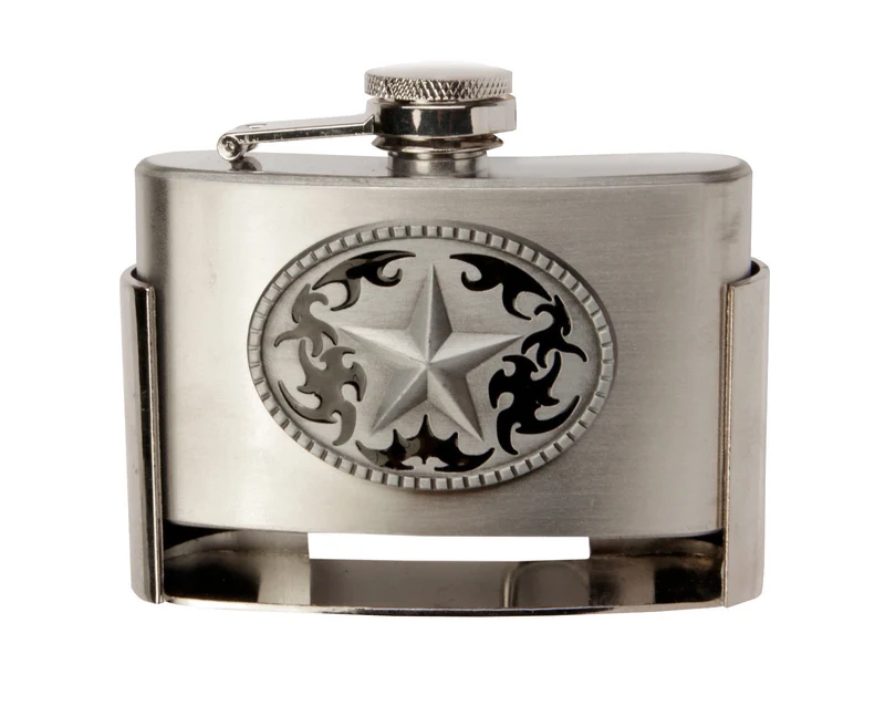 Gürtelschnalle Buckle mit Taschenflasche Flachmann Lone Star Texas