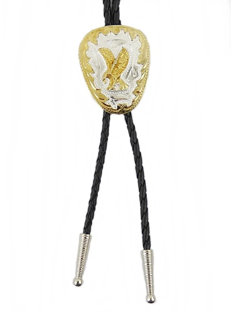 Bolo Tie Westernkrawatte Lederkordel German Silver Adler