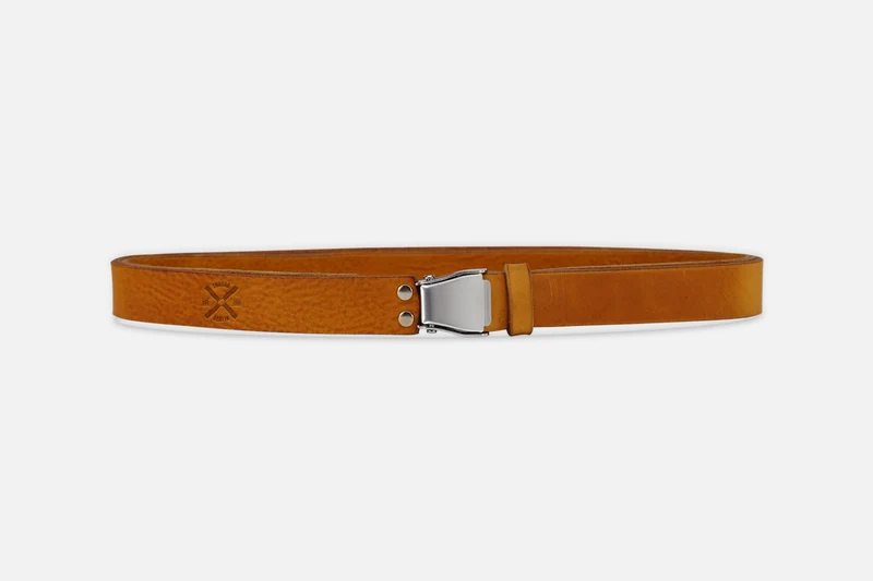 GÜRTEL SMALL COGNAC LIGHT/SILBER MATT