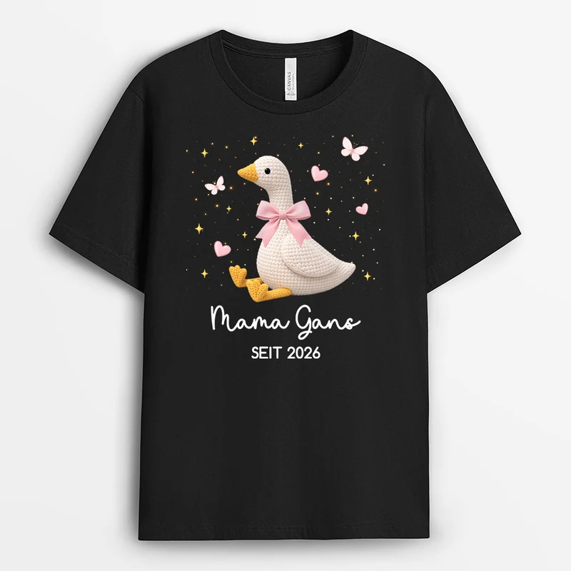 Mama Gans Gänse - Personalisiertes Geschenk | Oma Mama T Shirt
