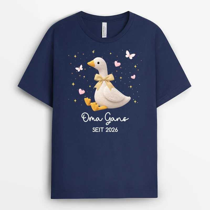 Mama Gans Gänse - Personalisiertes Geschenk | Oma Mama T Shirt