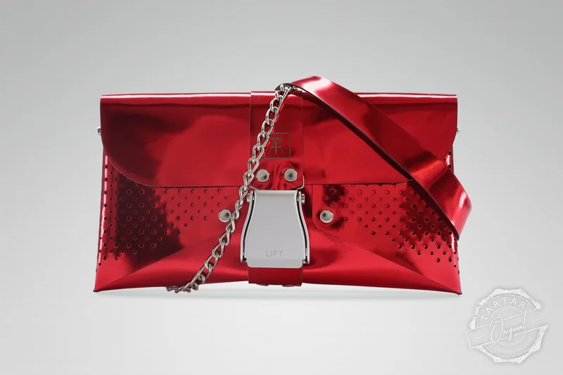 HANDTASCHE MIRROR RUBIN/SILBER