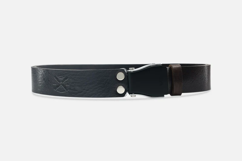 GÜRTEL STANDARD DARKBROWN/SCHWARZSILBER