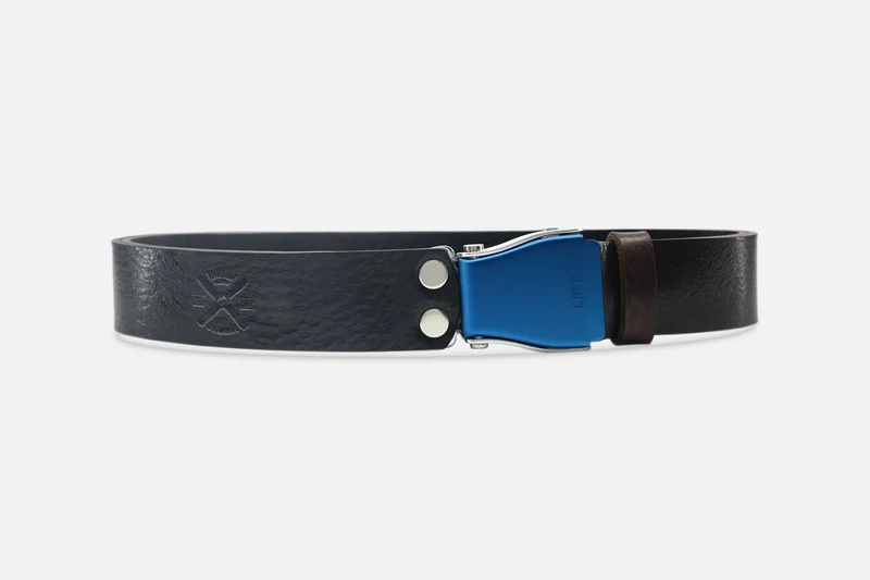 GÜRTEL STANDARD DARKBROWN/BLAU