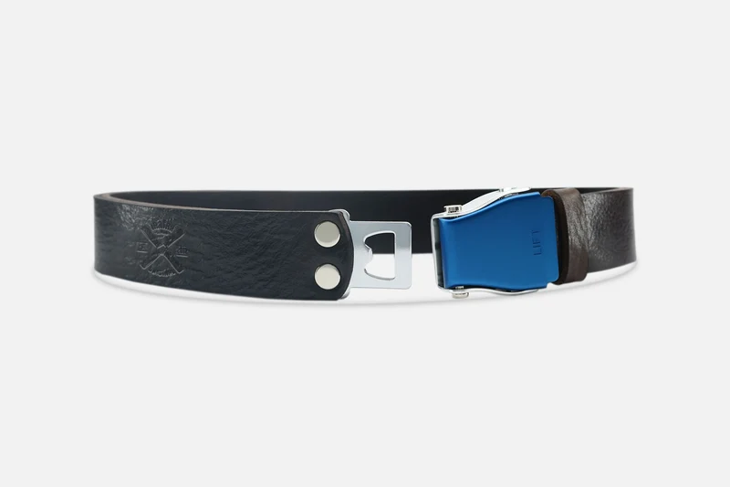 GÜRTEL STANDARD DARKBROWN/BLAU