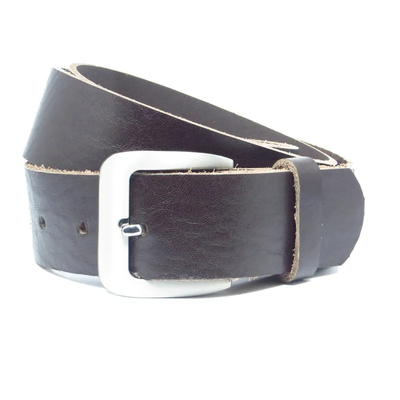 Ledergürtel 4 cm breit dunkelbraun Rindsleder