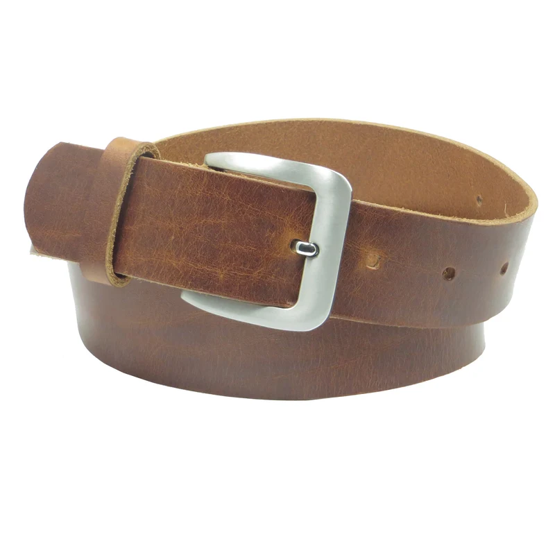 Ledergürtel 4 cm breit cognac braun Rindsleder