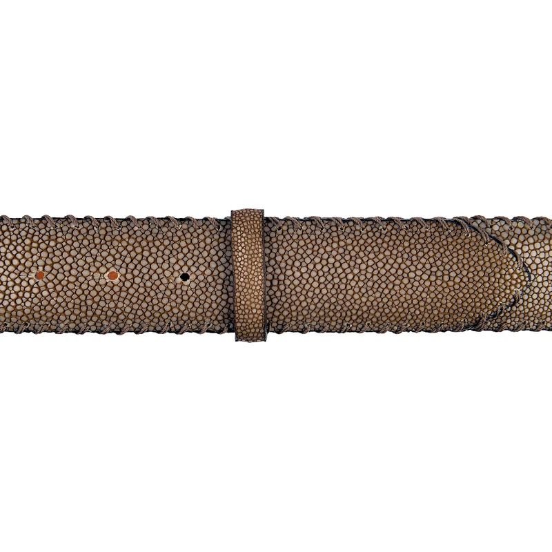 Reptile's House Rochenledergürtel in Beige/Braun