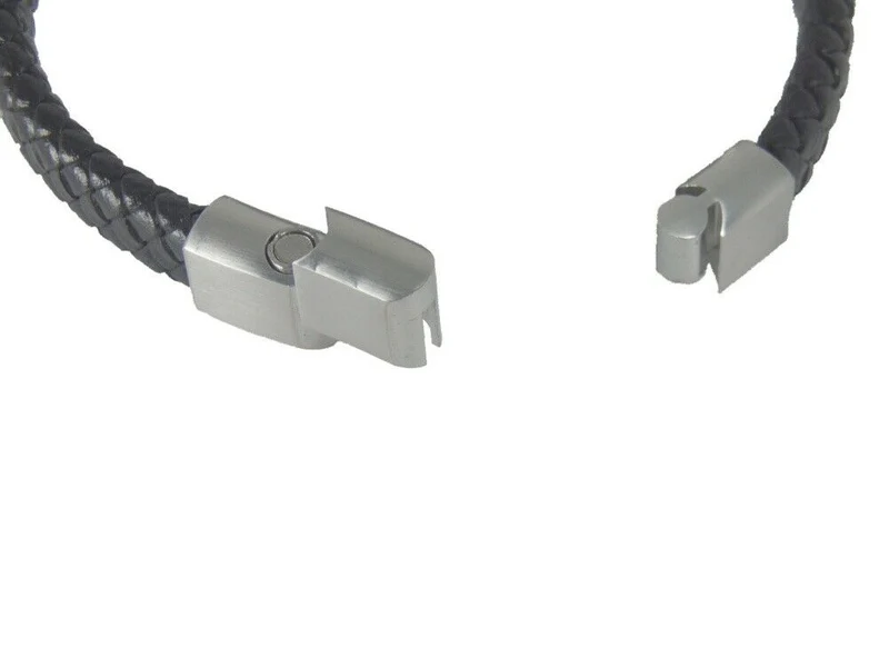 Stabiles Lederarmband geflochten mit Skorpion aus Edelstahl
