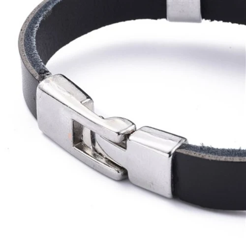Armband Lederarmband mit türkisem Stein auf rundem Concho Biker Western Country