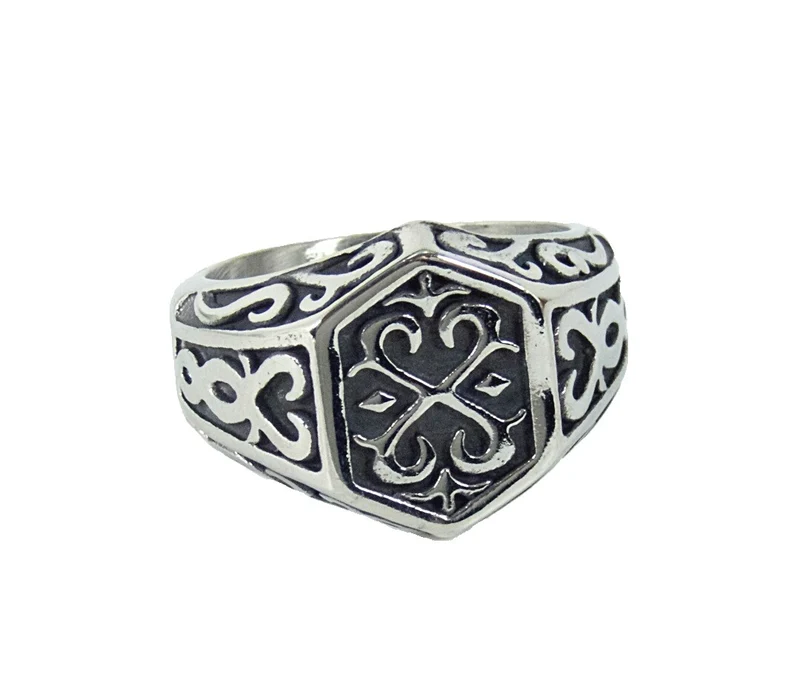 Fingerring Edelstahl Odins Ring Wikinger Biker Rocker