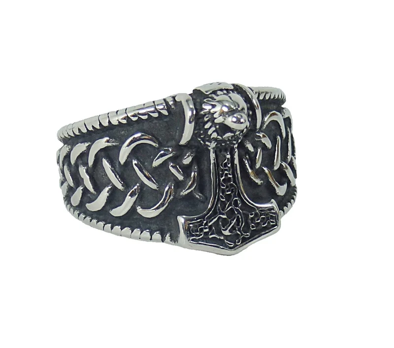 Ring Fingerring Edelstahl Hammer des Thor Biker Rocker