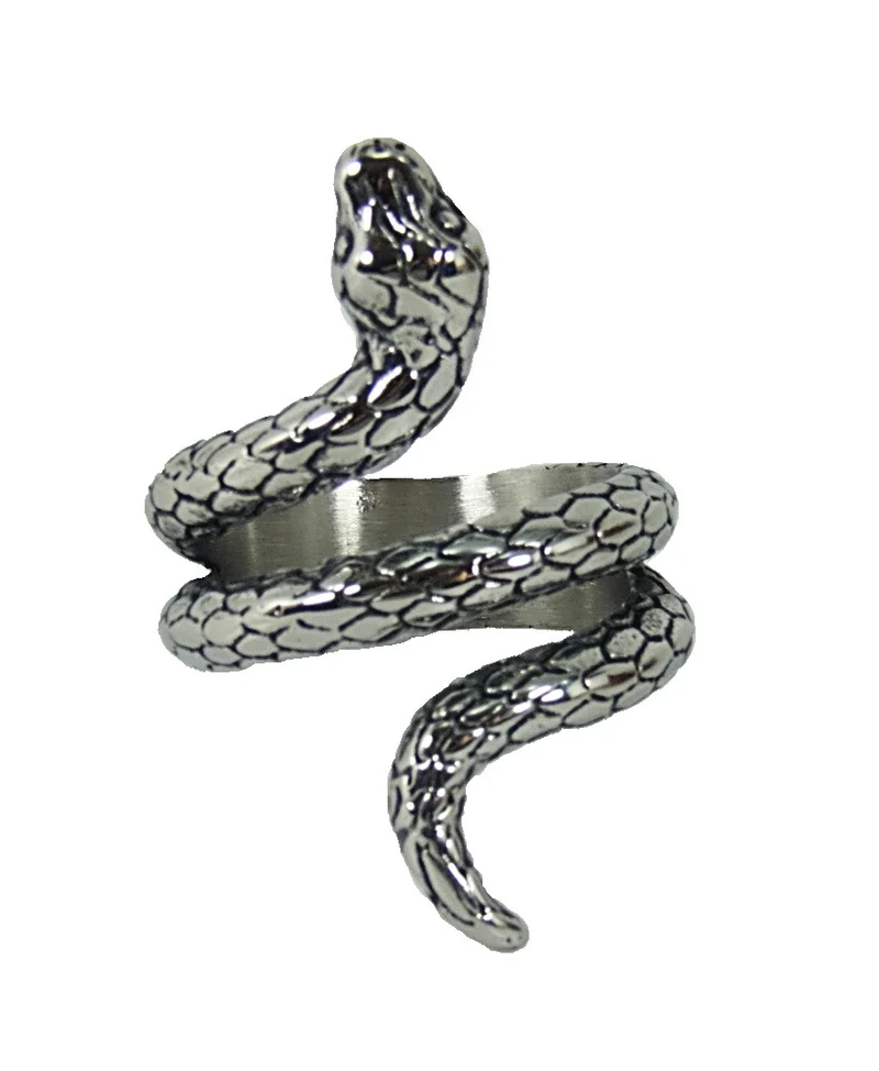 Ring Fingerring Edelstahl Schlange Snake Kobra Biker Rocker