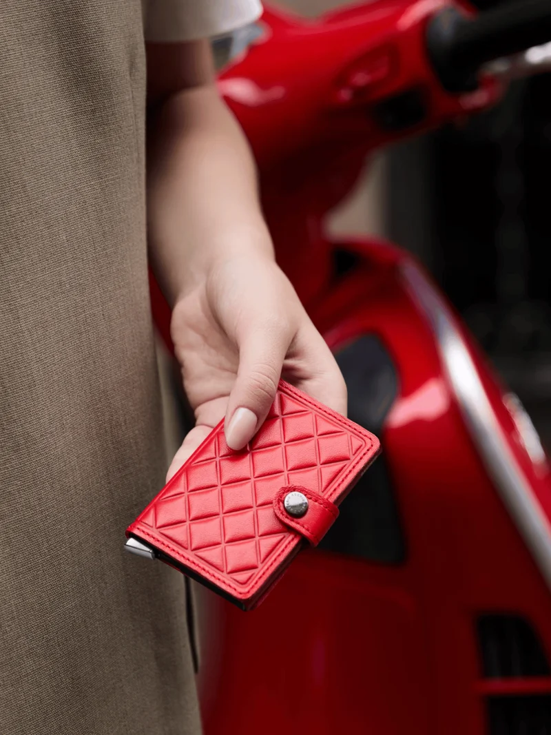 Premium Miniwallet Emboss Diamond + Red