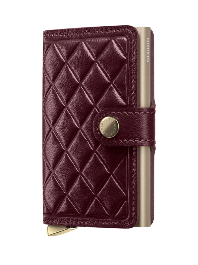 Premium Miniwallet Emboss Diamond + Bordeaux