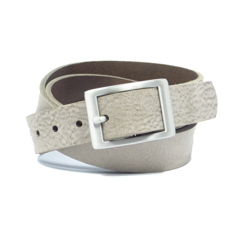 Ledergürtel 3 cm breit schlamm grau braun Rindsleder