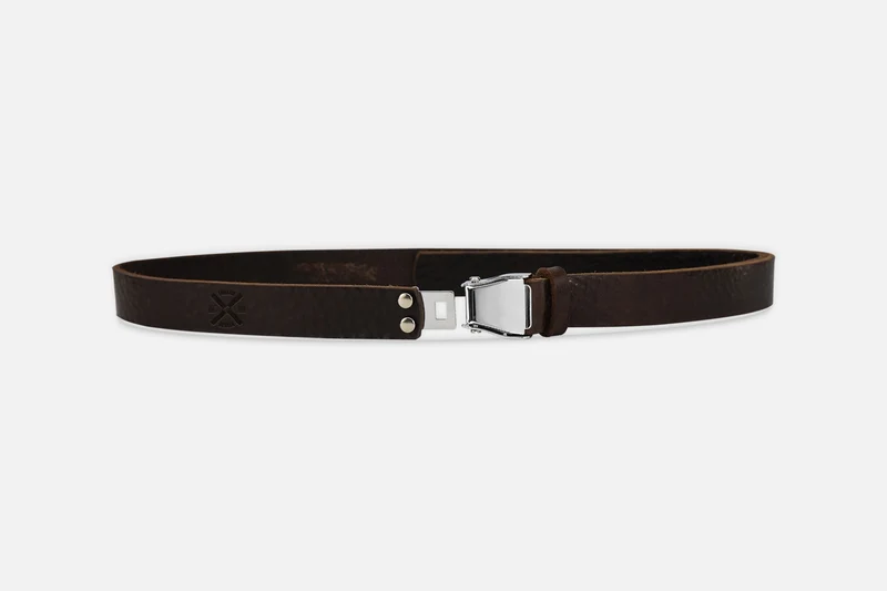 GÜRTEL SMALL DARKBROWN/SILBER GLÄNZEND