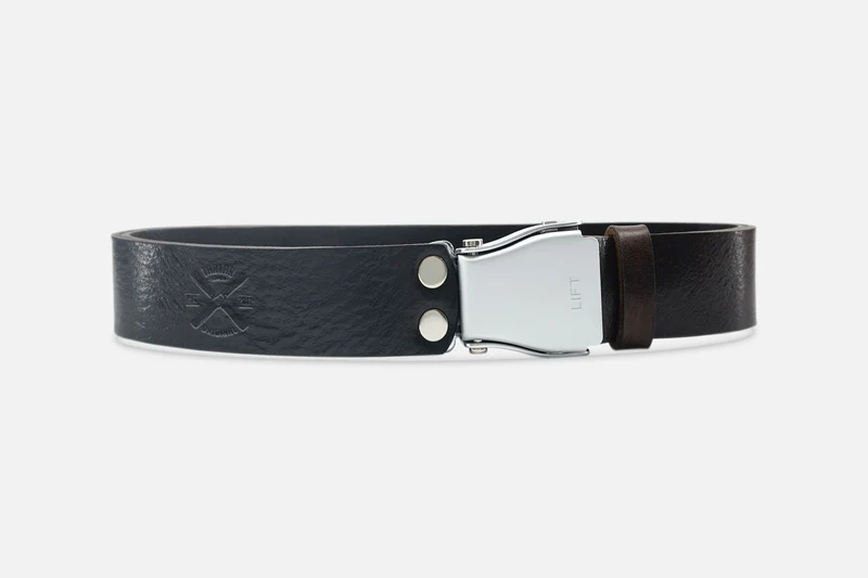 GÜRTEL BIG DARKBROWN/SILBER