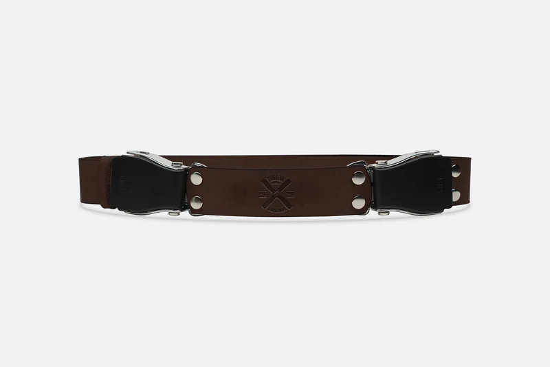 2-SCHNALLENGÜRTEL STANDARD DARKBROWN/SCHWARZSILBER