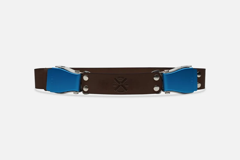 2-SCHNALLENGÜRTEL STANDARD DARKBROWN/BLAU