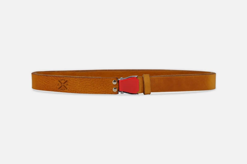 GÜRTEL SMALL COGNAC LIGHT/ROT