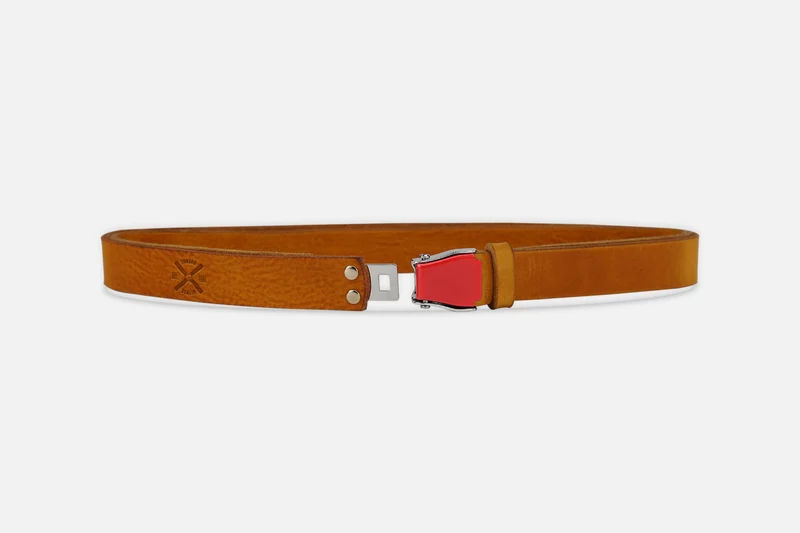 GÜRTEL SMALL COGNAC LIGHT/ROT