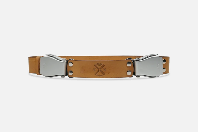 2-SCHNALLENGÜRTEL STANDARD COGNAC LIGHT/SILBER