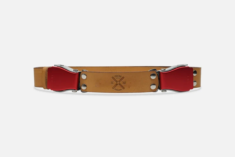 2-SCHNALLENGÜRTEL STANDARD COGNAC LIGHT/LACHSROT