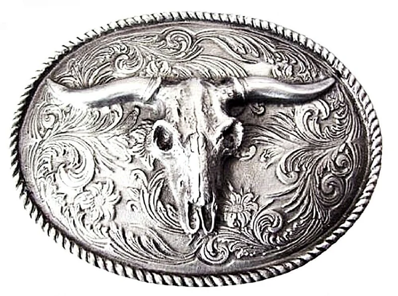 Gürtelschnalle Buckle Gürtelschliesse Longhorn RODEO STEER Lizensiert