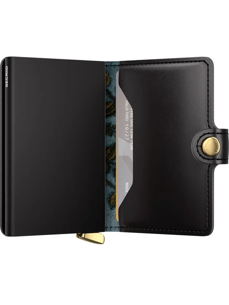Premium Miniwallet Stitch Black Floral