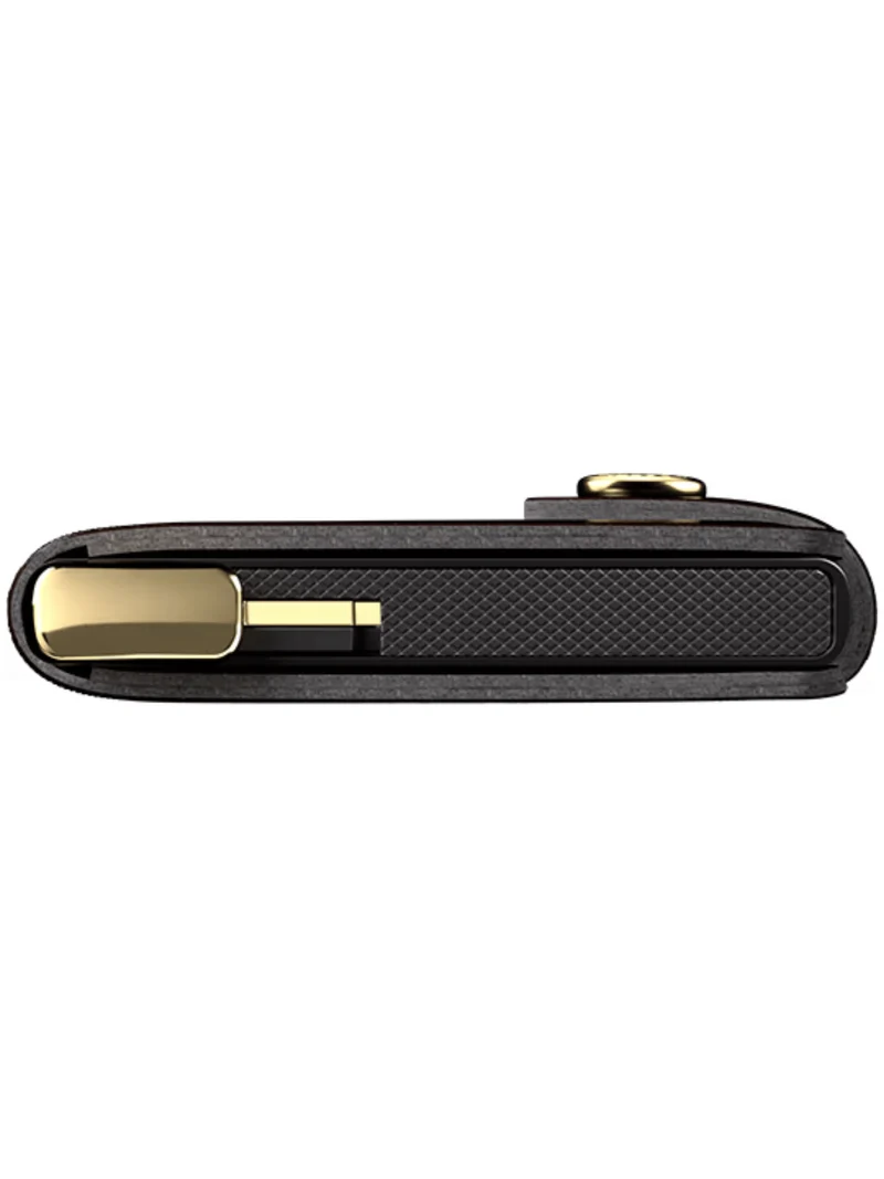 Premium Miniwallet Stitch Black Floral